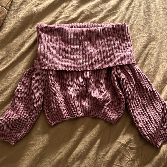 Lulu’s Off-The-Shoulder Knit Sweater - Picture 3 of 9